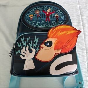 Loungefly Pixar Incredibles Syndrome Mini Backpack (Glows in‎ the Dark)